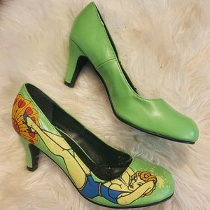 Green TUK Pinup Heels